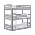 Dorel Living Dorel Living DL7891TBBG Sierra Triple Floor Bunk Bed - Gray - 77.125 x 43.5 x 79.25 in. DL7891TBBG